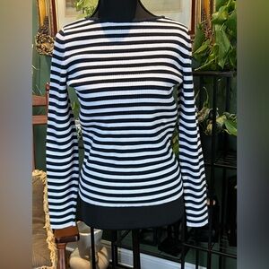 Ralph Lauren Navy and White Striped Knit